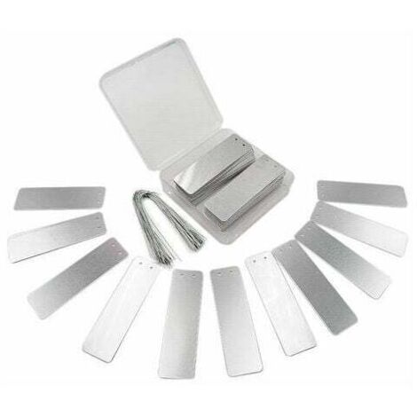 100 etiquetas de aluminio para plantas: etiquetas metálicas para árboles, plantas y flores para jardinería