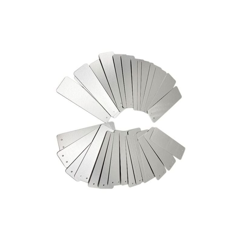 Crea - 100 étiquettes en aluminium pour le jardinage - Rectangle, panneaux de signalisation pour l'extérieur, panneaux en métal, étiquettes pour les