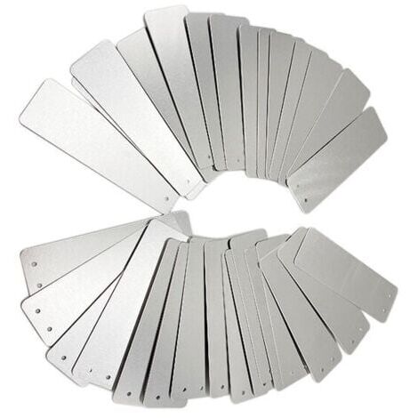 100 étiquettes en aluminium pour le jardinage - Rectangle, panneaux de signalisation pour l'extérieur, panneaux en métal, étiquettes pour les plantes de jardinage, panneaux de signalisation en alumini