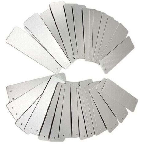 100 étiquettes en aluminium pour le jardinage - Rectangle, panneaux de signalisation pour l'extérieur, panneaux en métal, étiquettes pour les plantes de jardinage, panneaux de signalisation en alumini