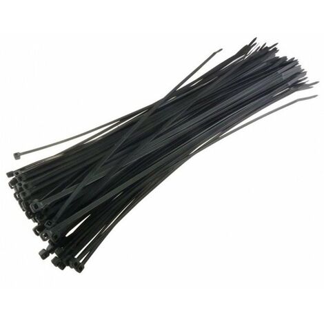 100 FASCETTE AUTOSERRANTI NYLON NERE 4,8x300 CABLAGGIO CAVI FERR 92579