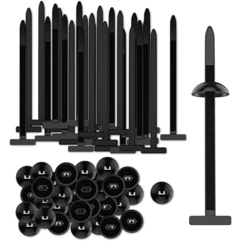 100 fascette stringicavo universali in nylon - Sostituzione per clip rivettate per auto - Fissaggio rapido