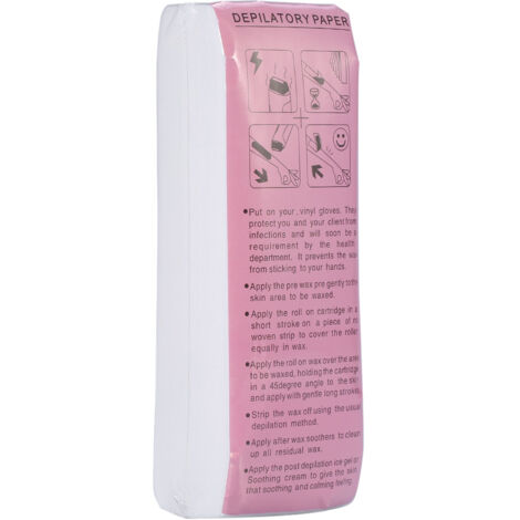 100 Feuilles de Bandes Épilatoires pour Jambes Bras Aisselles - Papier Épilation Non Tissé
