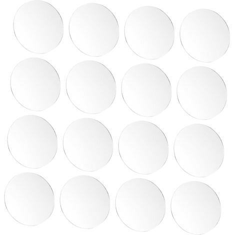 100 Feuilles lentilles faites à la main petits miroirs ronds pour