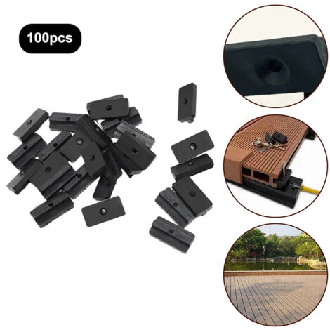 100 fixations en PE pour parquet extérieur écologique (clips pour parquet en PVC expansé)