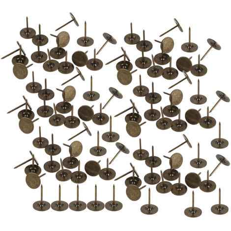 100 Flachkopf-Polsternägel, Cyanbronze, 14 x 20 mm, für Sofas, Möbel und Dekoration