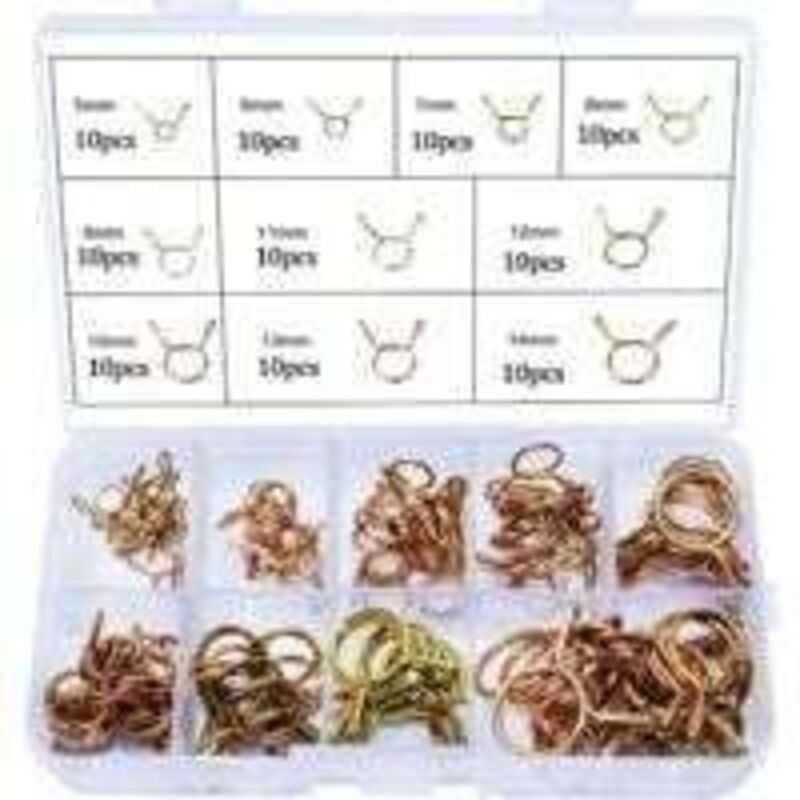 Image of 100 fuel line spring clamps, 5&hellip;