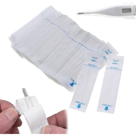 100 fundas para termómetro, fundas protectoras desechables para termómetro, cubiertas para sondas, fundas higiénicas, termómetro de oído, cubiertas para sondas de termómetro digital, tapa protectora m