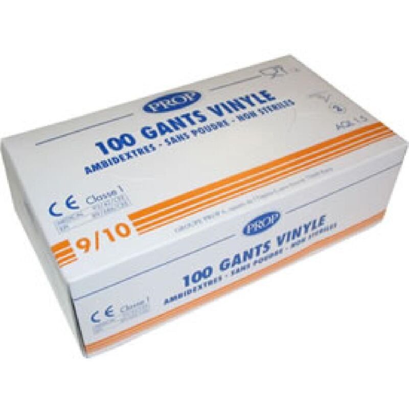 100 gants vinyle XL