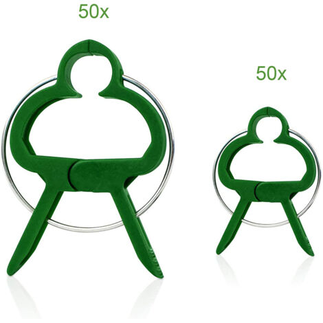 100 Garden Clips for Tomatoes, Roses, Cucumbers and Other Climbing Plants - Stable Clamps for Fixing Climbing Plants