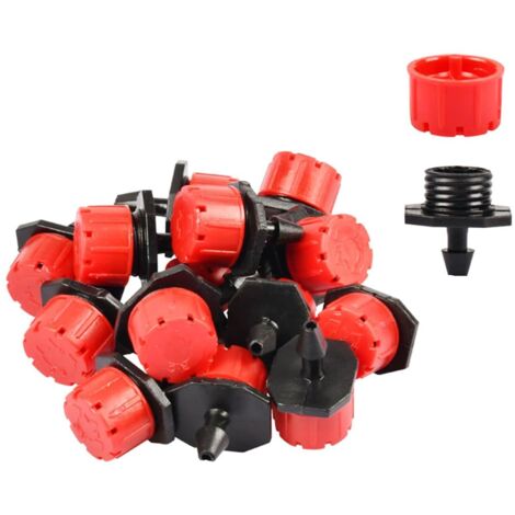 100 goutteurs d'irrigation réglables à 360 degrés, arroseurs de 1/4 pouce (environ 0,6 cm), pour système d'arrosage