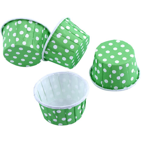 100 grüne Papier-Muffinförmchen für Partys und Hochzeiten - Backförmchen