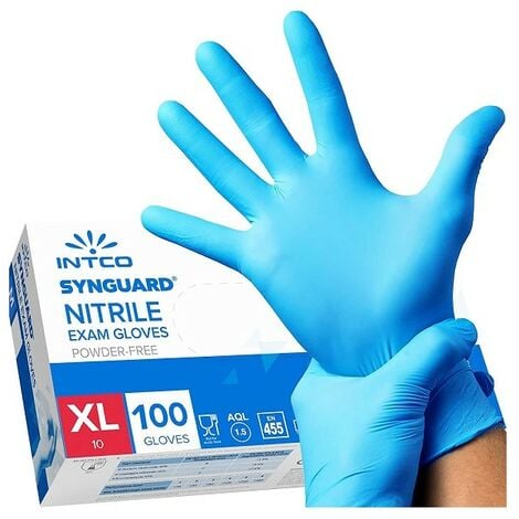 1000 guanti monouso in nitrile, senza polvere, senza lattice, (S, blu, 1000)