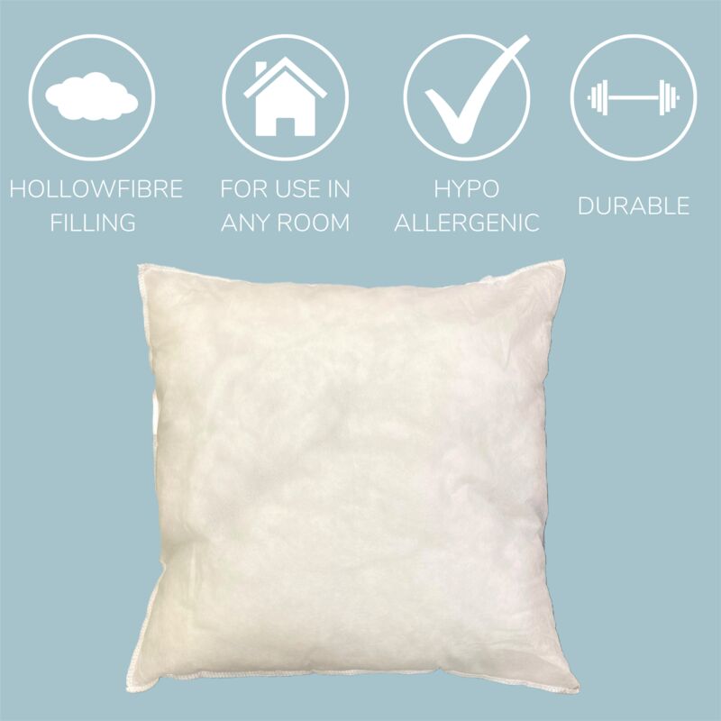 Homespace Direct Cushion Inner Pad Insert Scatter Cushions Anti-Allergy Durable (1, 22x22 (56x56cm)) - Kampala Hill