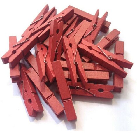 100 Holzthätern für rote, weiche Dekoration 3,5 cm Träger