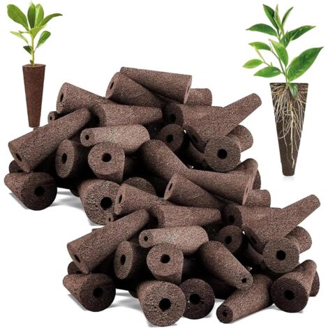 100 Hydroponie - Kits Et SystèMes pour Cultures Hydroponiques - éPonges de Culture de Rechange - Convient pour Cultiver Divers Types de Bourgeons, Le Basilic, La Menthe Et d'autres Plantes