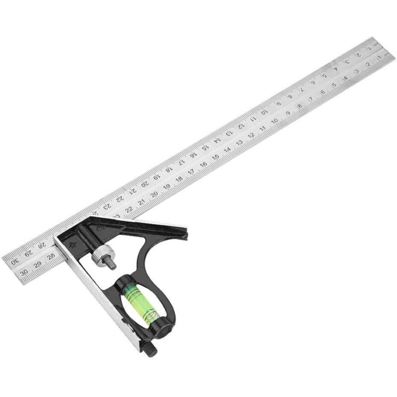 100-in-1 Multifunction Carpenter Tool - Combination Square, Protractor and Adjustable Ruler - Durable, High Precision, No Batteries - Ideal for Angle