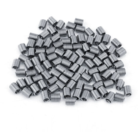 100 inserti filettati elicoidali M4 realizzati in filo avvolto in acciaio inossidabile SS304 (M40,72,5 D)