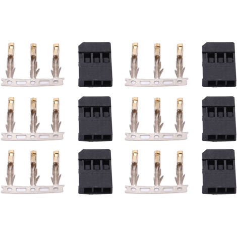 100 Kits de Connecteurs JR 3 Broches Mâles-Femelles avec Bornes à Sertir