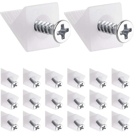 100 Kits Réparation Tiroir [avec Vis] - Cales Plastique pour Fond de Commode/Armoire - Renfort Étagère Affaissée & Stabilisateur Angle
