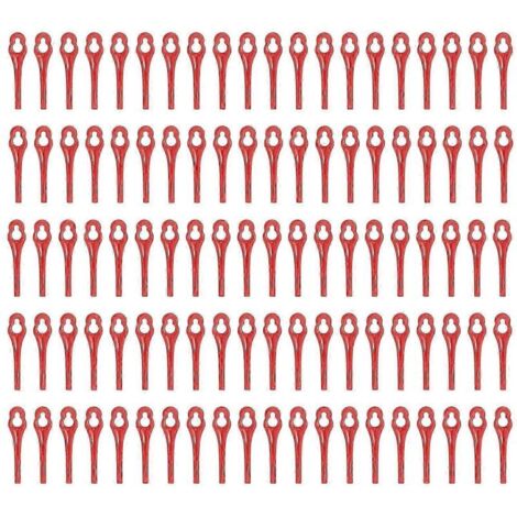100 lames de rechange pour coupe-bordures, tondeuses à gazon, lames de coupe, accessoires - AquaForge