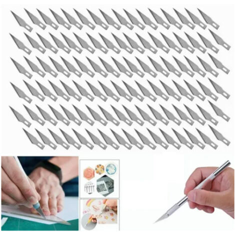 100 Lames de Remplacement Précises en Alliage d'Aluminium pour Couteaux de Sculpture Pretul - Outils de Découpe