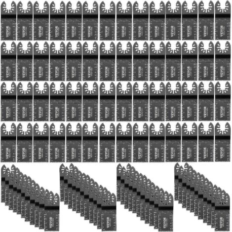 100 lames de scie oscillante, kit de lames à dégagement rapide pour outil multifonction, lames HCS pour bois et plastique