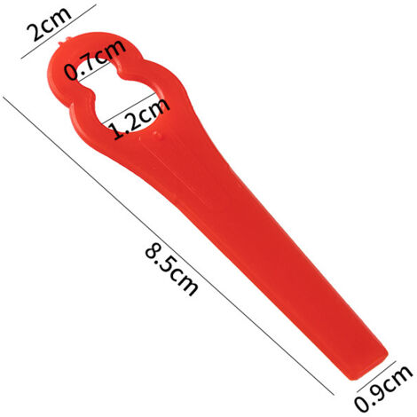 100 lames en plastique pour coupe-bordures sans fil BG-CT 18 Li, RG-CT 18/1 Li, GE-CT 18 Li (rouges, grands trous 12 mm, petits trous 7 mm)