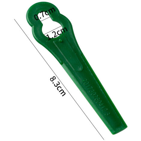 100 lames en plastique pour coupe-bordures sans fil BG-CT 18 Li, RG-CT 18/1 Li, GE-CT 18 Li (vertes, grands trous 12 mm, petits trous 7 mm)