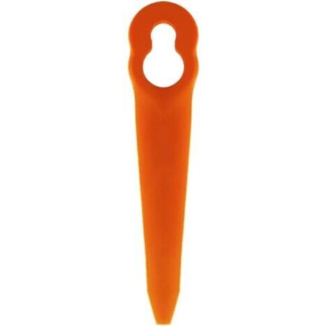 100 lames orange L90 pour tondeuses à gazon Einhell, Bosch et CMI - Lames en plastique