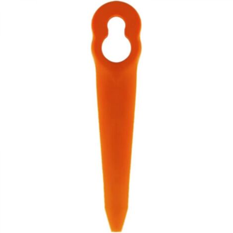 100 lames orange L90 pour tondeuses à gazon Einhell, Bosch et CMI - Lames en plastique