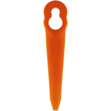 100 lames orange L90 pour tondeuses à gazon Einhell, Bosch et CMI - Lames en plastique