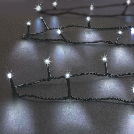 100 LED 10 m di luce bianca fredda per esterni - Feeric lights & christmas