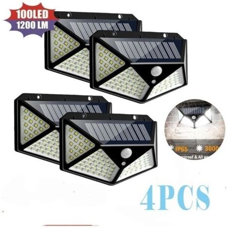 100 LED IP65 wasserdichte Solar-Außenleuchten – 4er-Pack