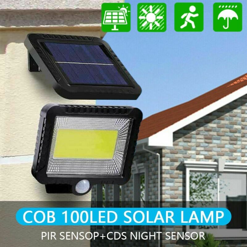 100 LED PIR Outdoor Solar Motion Sensor Garden Flood Light