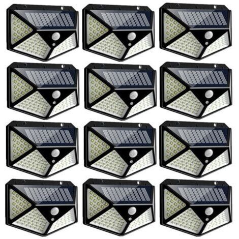 100 LED-Solarleuchten, IP65 wasserdicht für den Außenbereich – 12er-Pack