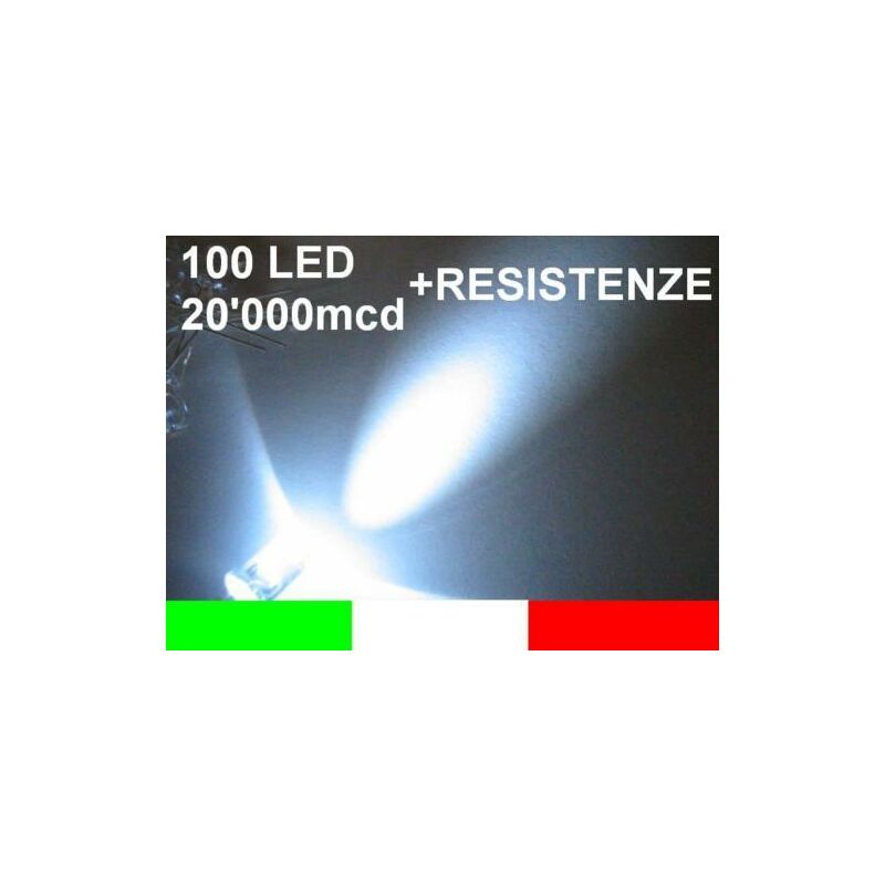 Image of 100 luci led bianchi ultraluminosi per presepe natale