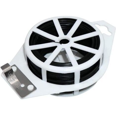 100 m di recinzioni per piante, legatori per piante in plastica e tape di innesto per uso in giardino, fascette metalliche multifunzione (nero)