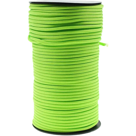 100 m Outdoor-Kletterseil, 4 mm, 7-litzig, Überlebensausrüstung zum Wandern (grün)