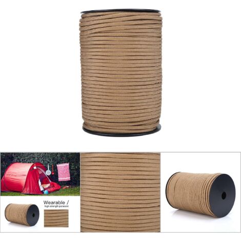 100 m reflektierendes Paracord - 9 Stränge - Für Armbänder und Schlüsselbänder (Khaki)