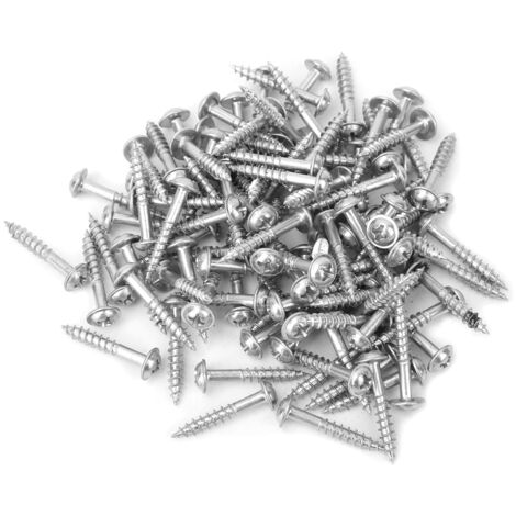 100 M4 verzinkte Blechschrauben 25 mm für Elektronik und Mechanik - Packung mit 100 Stück