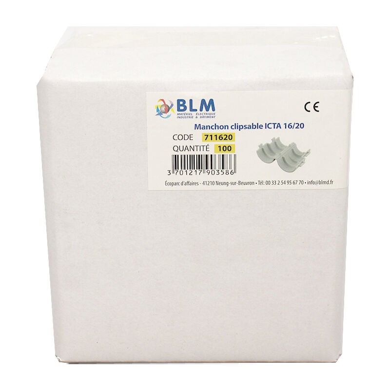 BLM - 100 Manchons clipsables pour tube icta 16/20