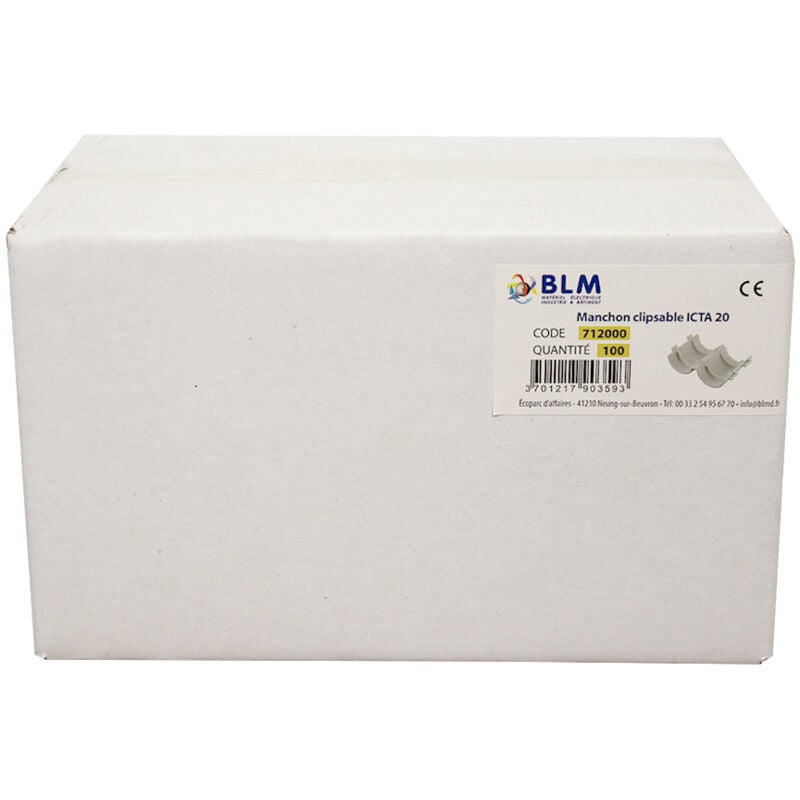BLM - 100 Manchons clipsables pour tube icta 20
