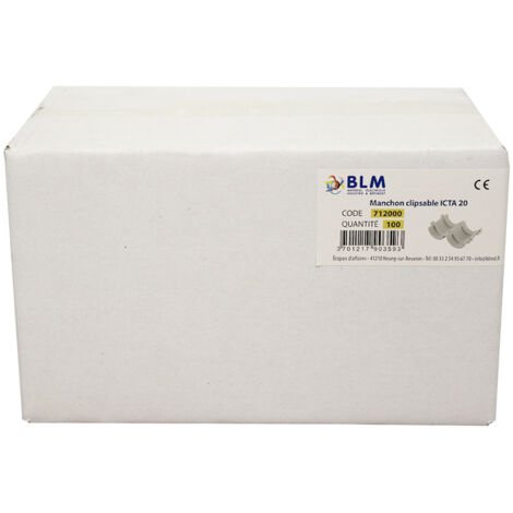 100 Manchons clipsables pour tube ICTA 20 - BLM