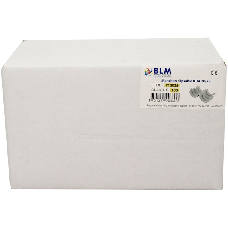 BLM - 100 Manchons clipsables pour tube icta 20/25