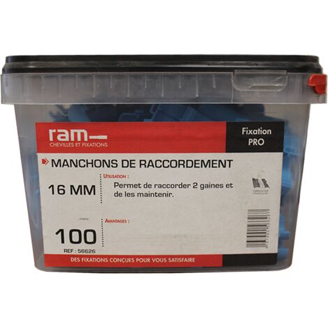 100 manchons de raccordement ICTA - Diamètre 16 mm - Ram