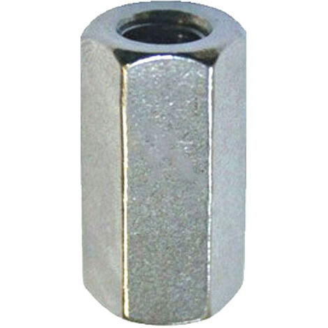 100 Manchons Hexagonaux acier zingués blanc mm - Diamètre 8 mm mm