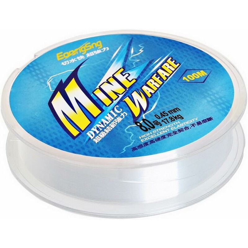 100 Meter Nylon-Angelschnur, transparente Monofilament-Nylon-Angelschnur mit einem Durchmesser von etwa 8 mm, klare Nylonfaden-Angelschnur | 06220058088735 100 Meter Nylon-Angelschnur, transparente Monofilament-Nylon-Angelschnur mit einem Durchmesser von etwa 8 mm, klare Nylonfaden-Angelschnur | 06220058088735