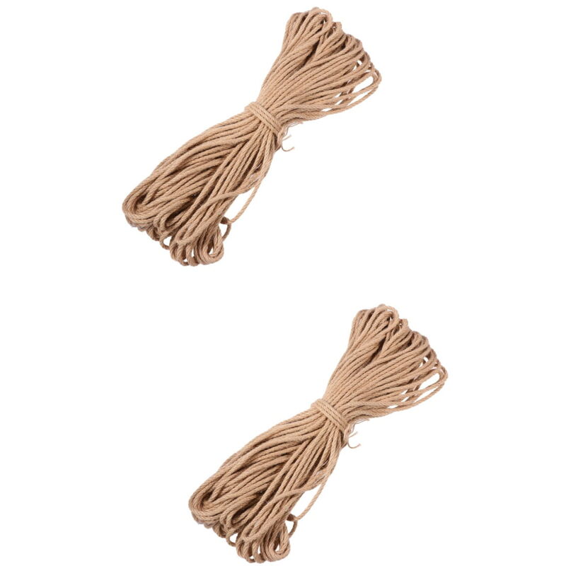 100 mètres de corde de jute pour décoration de fête, plantes, artisanat, décoration de maison, fait à la main