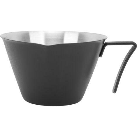100 ml Messbecher aus Edelstahl 304, rostfrei und tragbar, ideal für Café, Zuhause, Büro oder Hotel, mattschwarze Oberfläche.